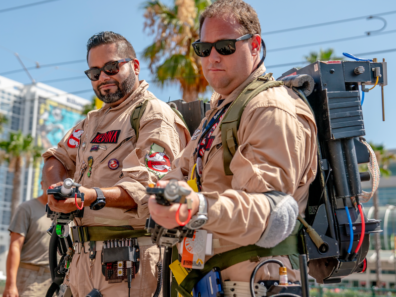 Who you gonna call? Not these ghostbusters, obviously, they’re trying to enjoy a Comic-Con!